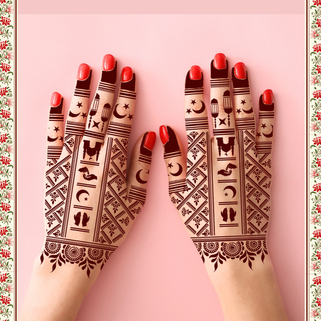 Eid Mehendi Stencil MLR-09