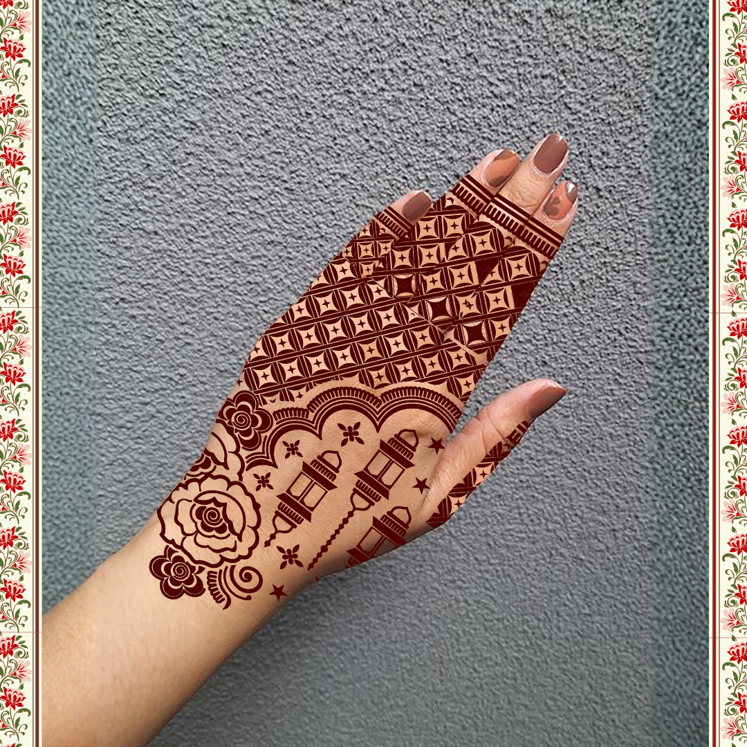 Eid Mehendi Stencil MLR-10