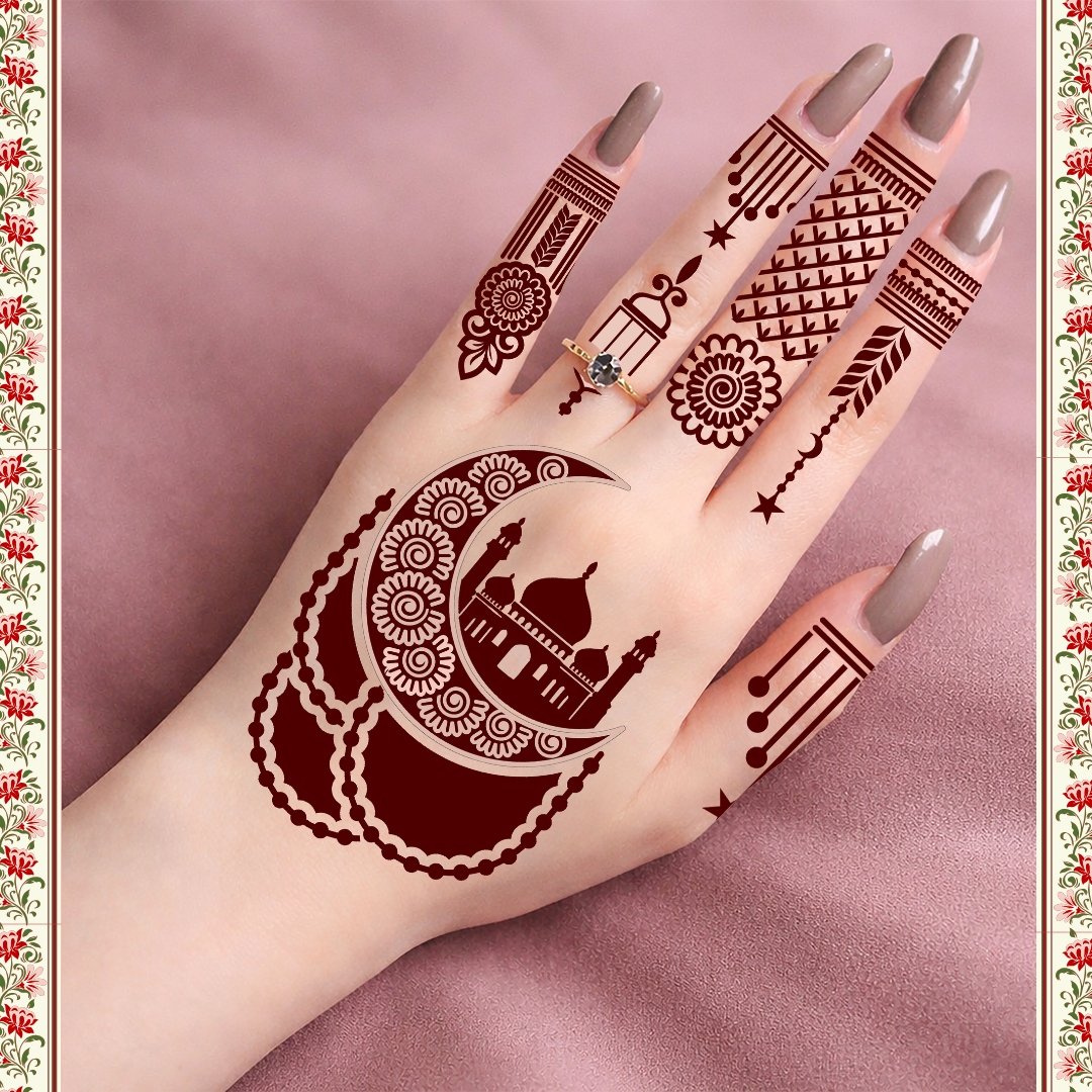 Eid Mehendi Stencil MLR-04