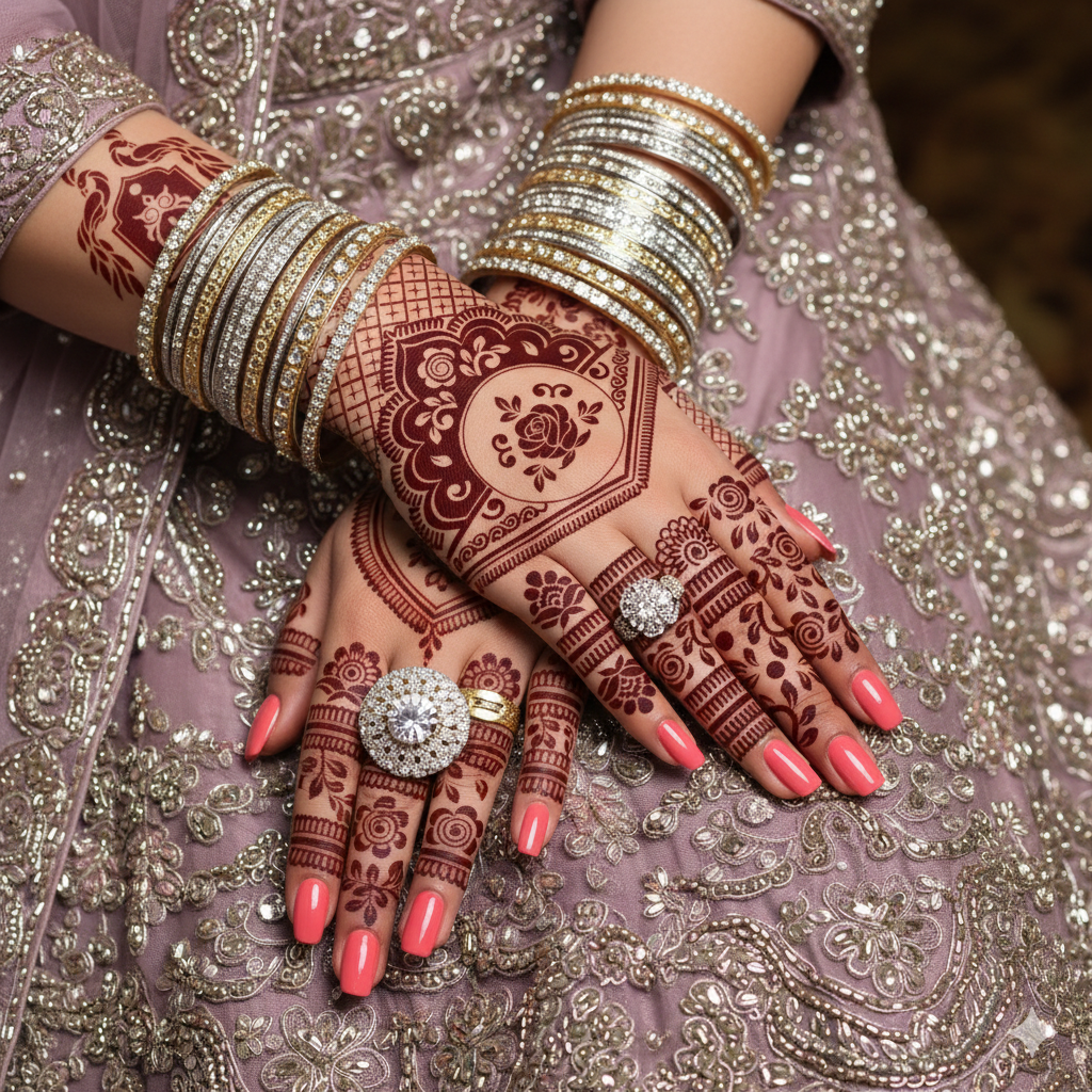 Semi Bridal Stencil MLB-04