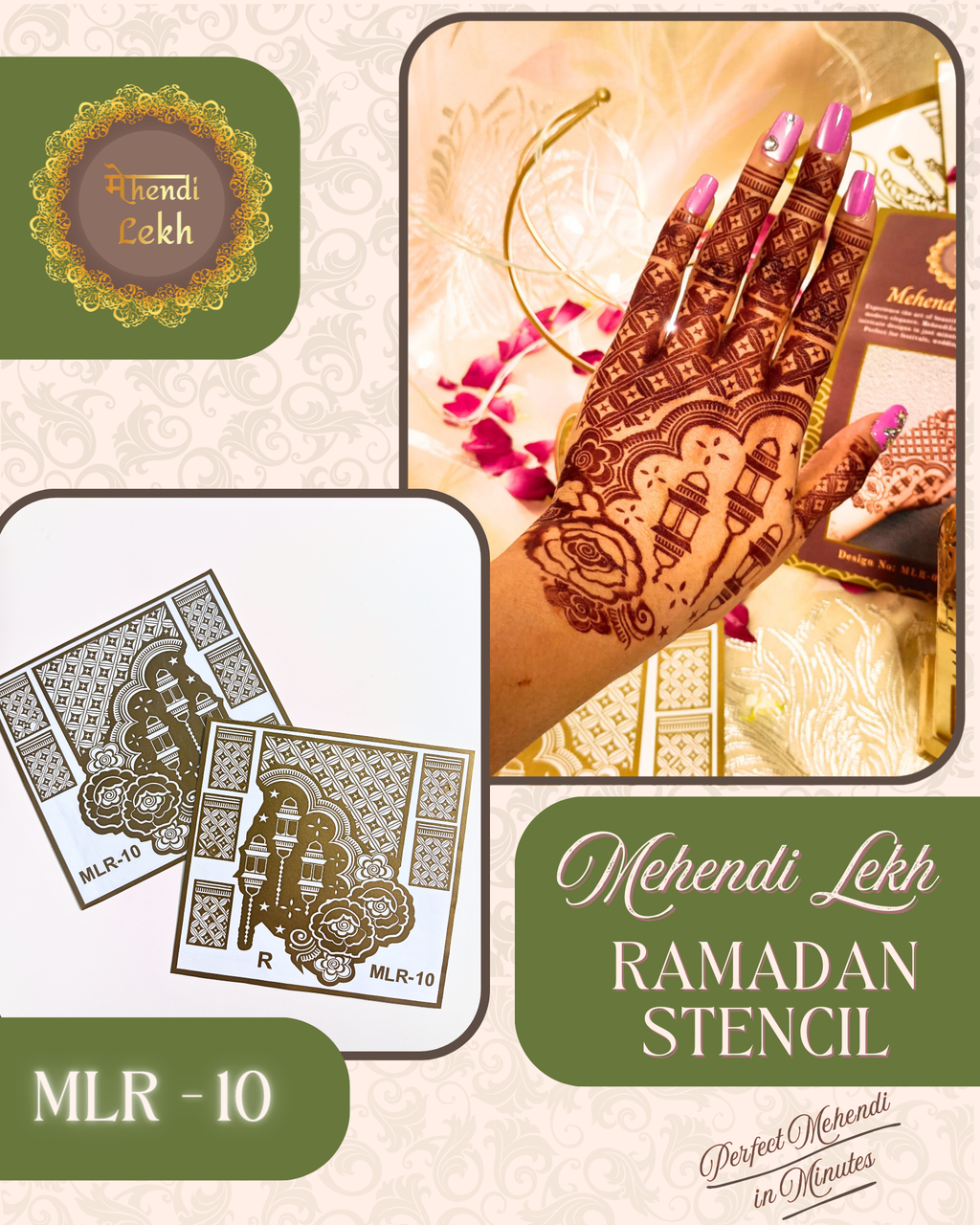 Eid Mehendi Stencil MLR-10
